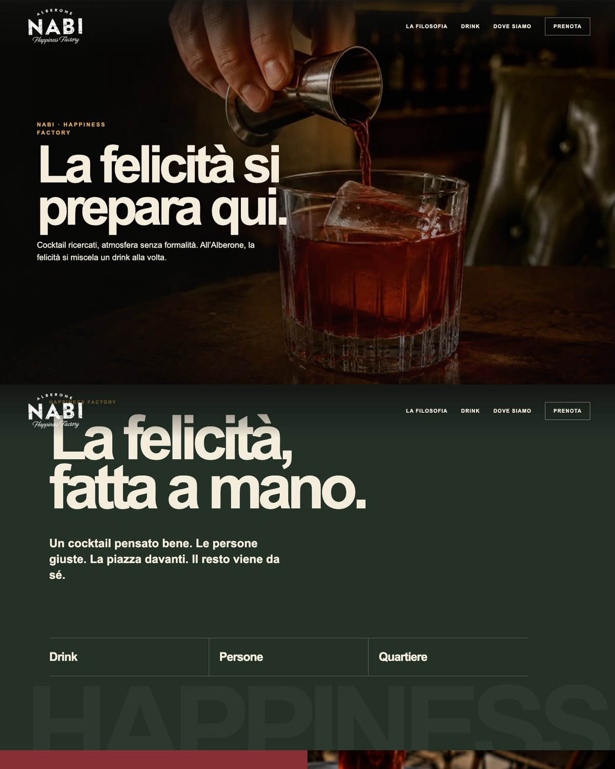 Site de NaBi Happiness Factory, bar à cocktails à Rome